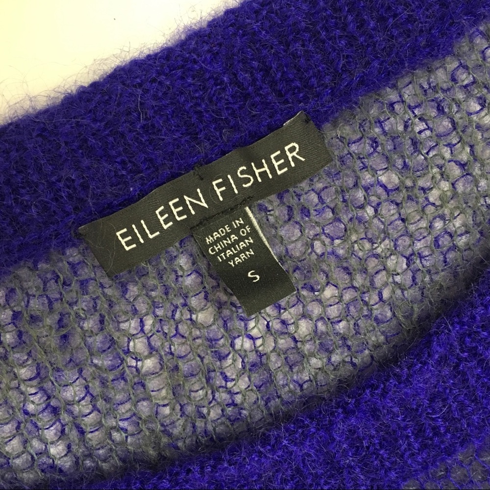 Eileen Fisher Knit Color Block Fuzzy Sweater - image 6